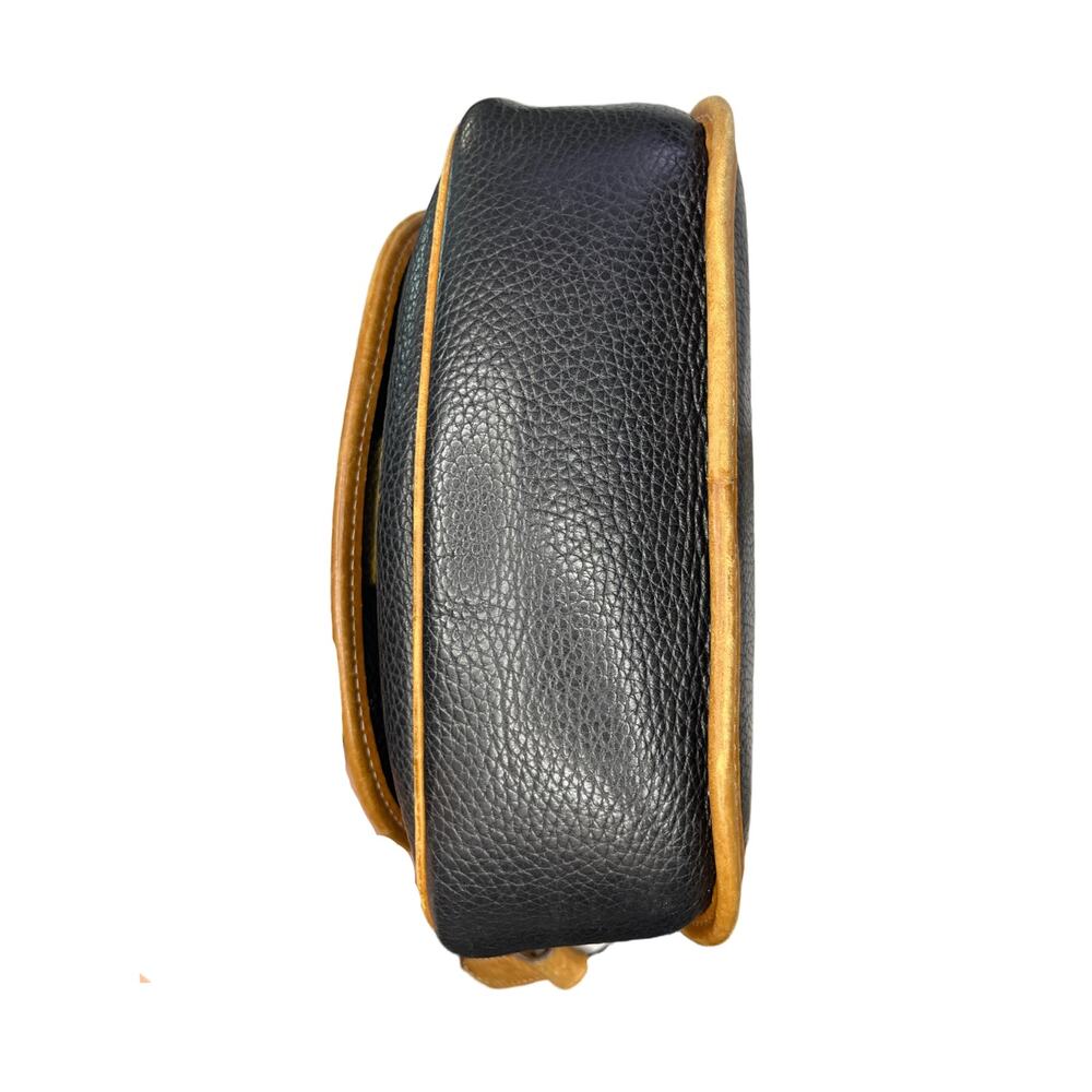 Celine Vintage Leather Crossbody Bag Black Brown Flap Italy Minimalist - Picture 13 of 15
